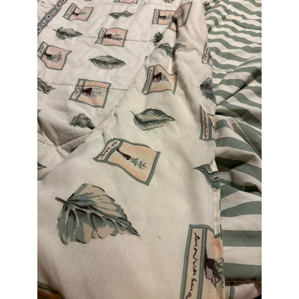 Pfaltzgraff Naturewood Full Queen Comforter vintage Y2K cottagecore boho herbs